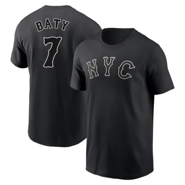 Black Men's Brett Baty New York Mets 2024 City Connect T-Shirt