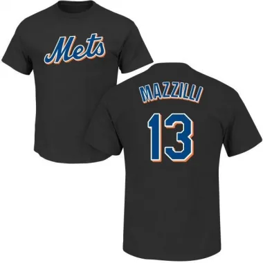 Black Men's Lee Mazzilli New York Mets Roster T-Shirt -