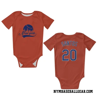Black New York Mets Luis De Los Santos   Newborn & Infant Bodysuit