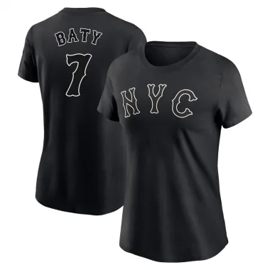 Black Women's Brett Baty New York Mets 2024 City Connect T-Shirt