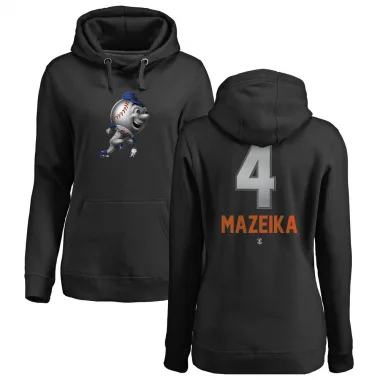 Black Women's Patrick Mazeika New York Mets Branded Midnight Mascot Pullover Hoodie -