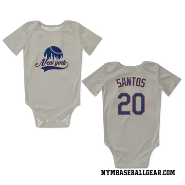Cream New York Mets Luis De Los Santos   Newborn & Infant Bodysuit