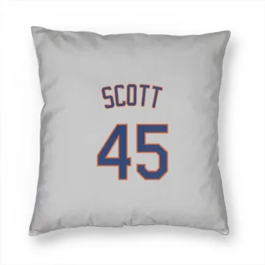 Gray New York Mets Christian Scott   Pillow Cover (18 X 18)