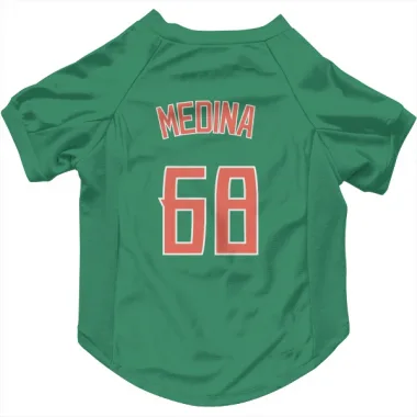 Green New York Mets Adonis Medina   Dog & Cat Pet Jersey
