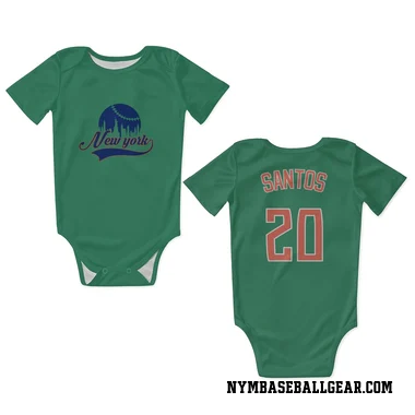 Green New York Mets Luis De Los Santos   Newborn & Infant Bodysuit