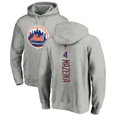 Men's Patrick Mazeika New York Mets Ash Backer Pullover Hoodie