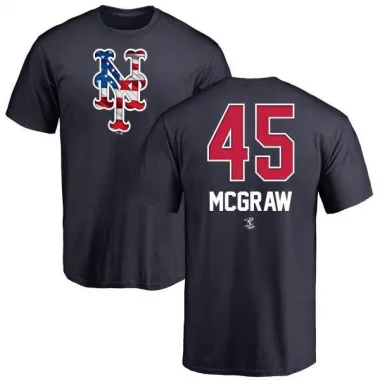Navy Men's Tug McGraw New York Mets Name and Number Banner Wave T-Shirt -