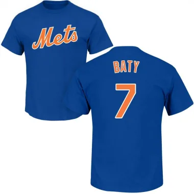 Royal Men's Brett Baty New York Mets Roster T-Shirt -