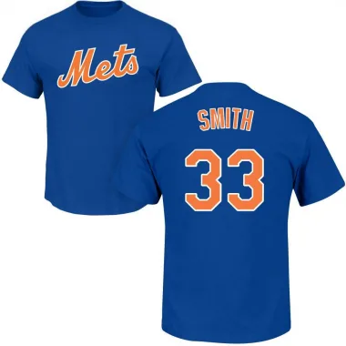 Royal Men's Drew Smith New York Mets Roster T-Shirt -